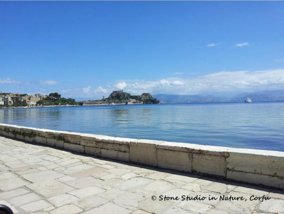 Stone Studio In Nature With View To Corfu Town! Evropouloi Exterior photo