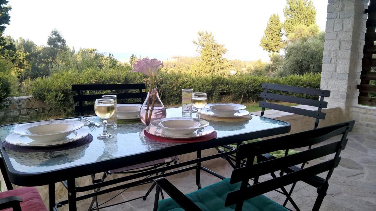 Stone Studio In Nature With View To Corfu Town! Evropouloi Exterior photo
